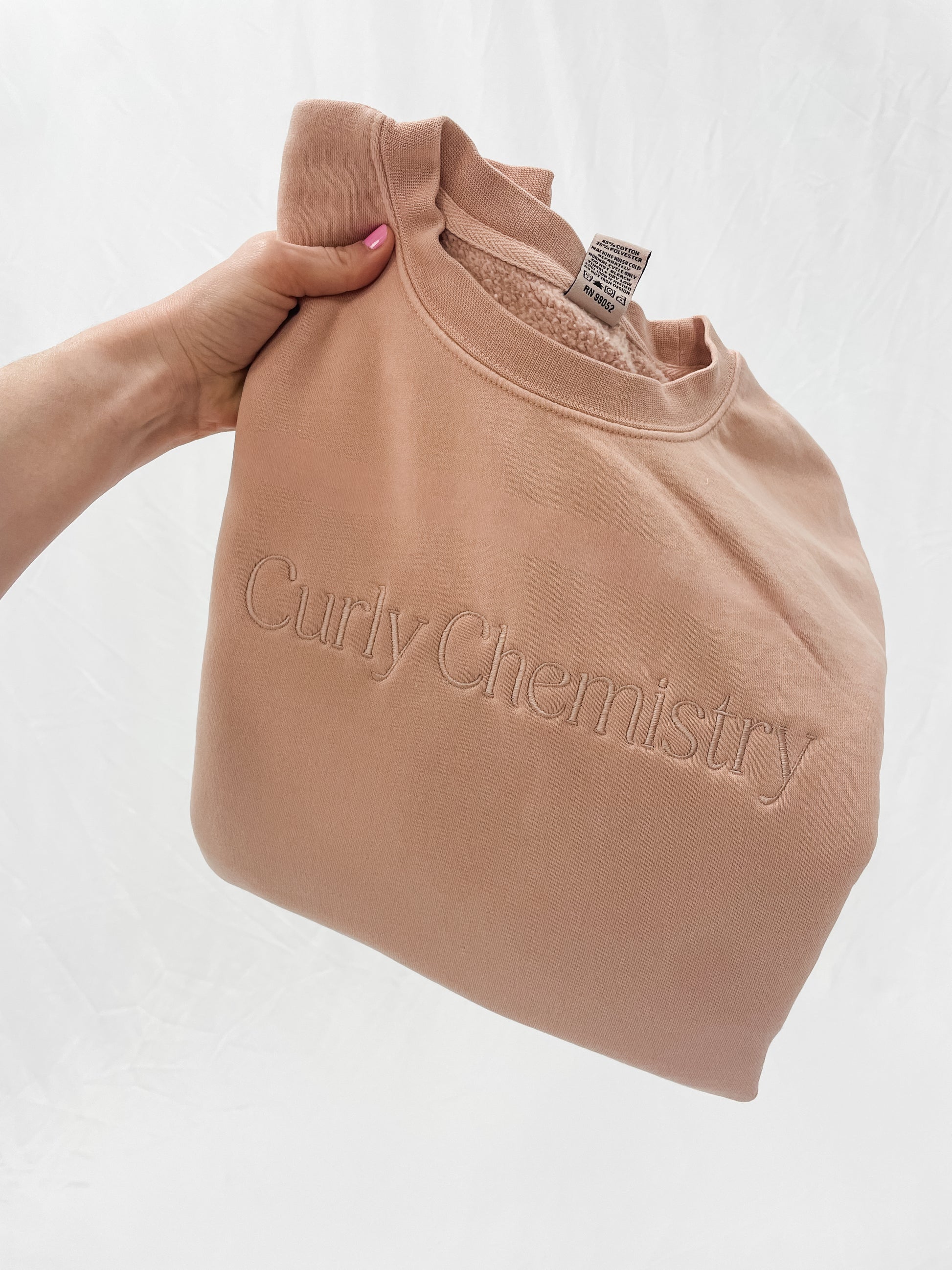 Single embroidered sweatshirt with custom logo