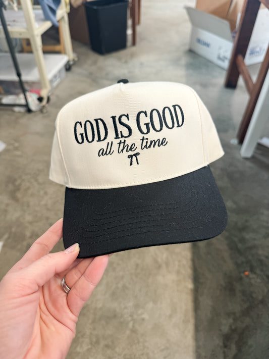 God Is Good All The Time Embroidered Trucker Hat