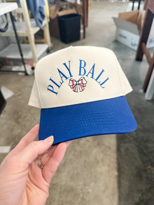 Play Ball Baseball/Softball Embroidered Trucker Hat