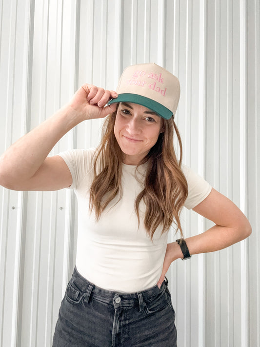 Go Ask Your Dad Embroidered Trucker Hat