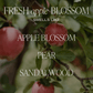 Fresh Apple Blossom Soy Candle - Amber Jar - 9 oz