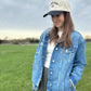 Baseball Mama Bow Embroidered Trucker Hat