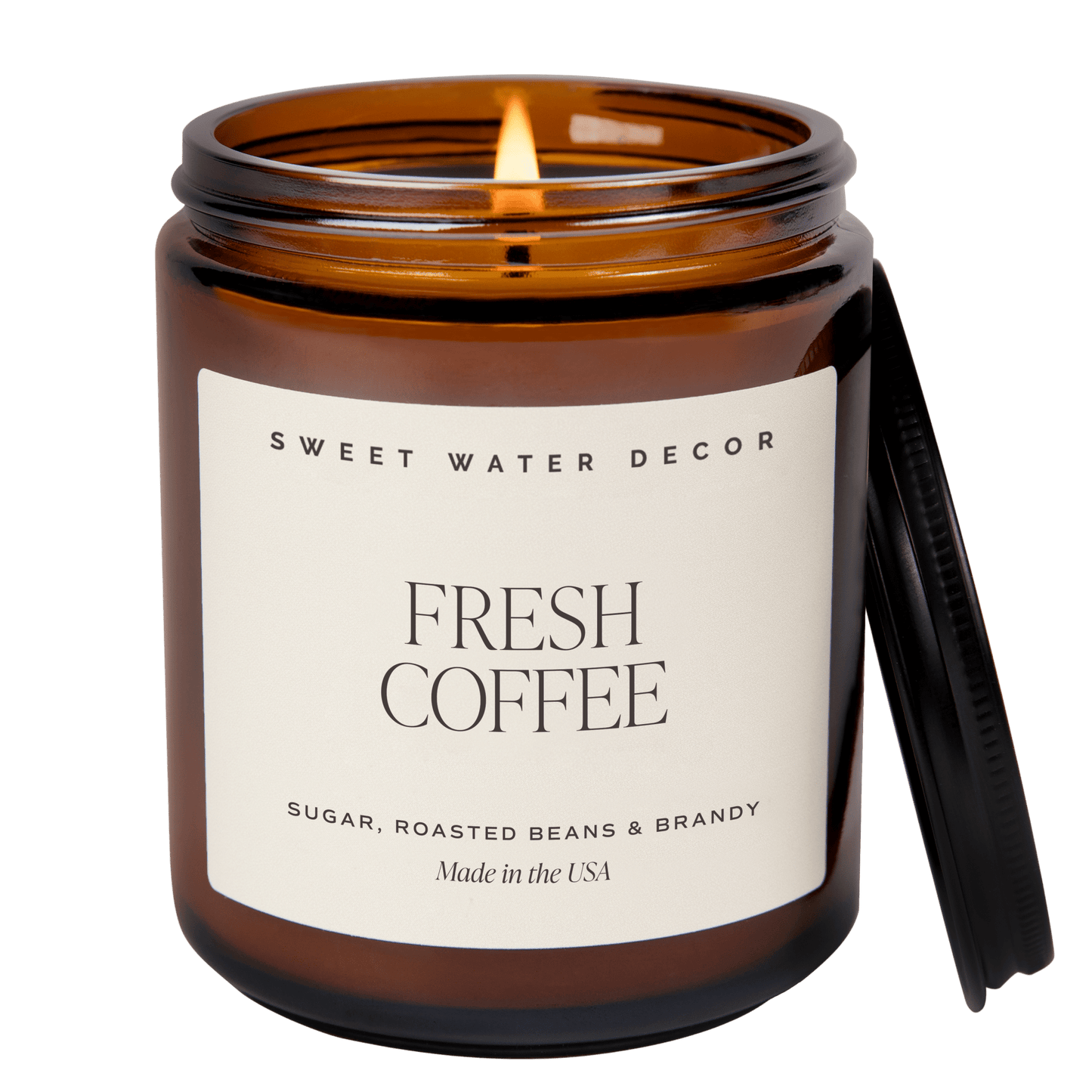 Fresh Coffee Soy Candle - Amber Jar - 9 oz