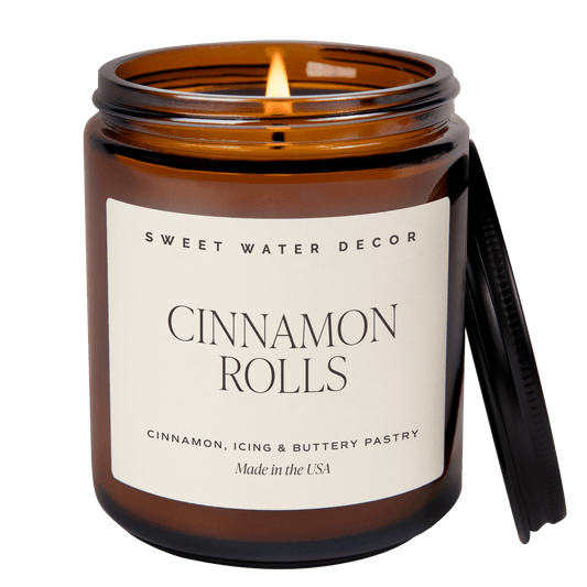 Cinnamon Rolls Soy Candle - Amber Jar - 9 oz