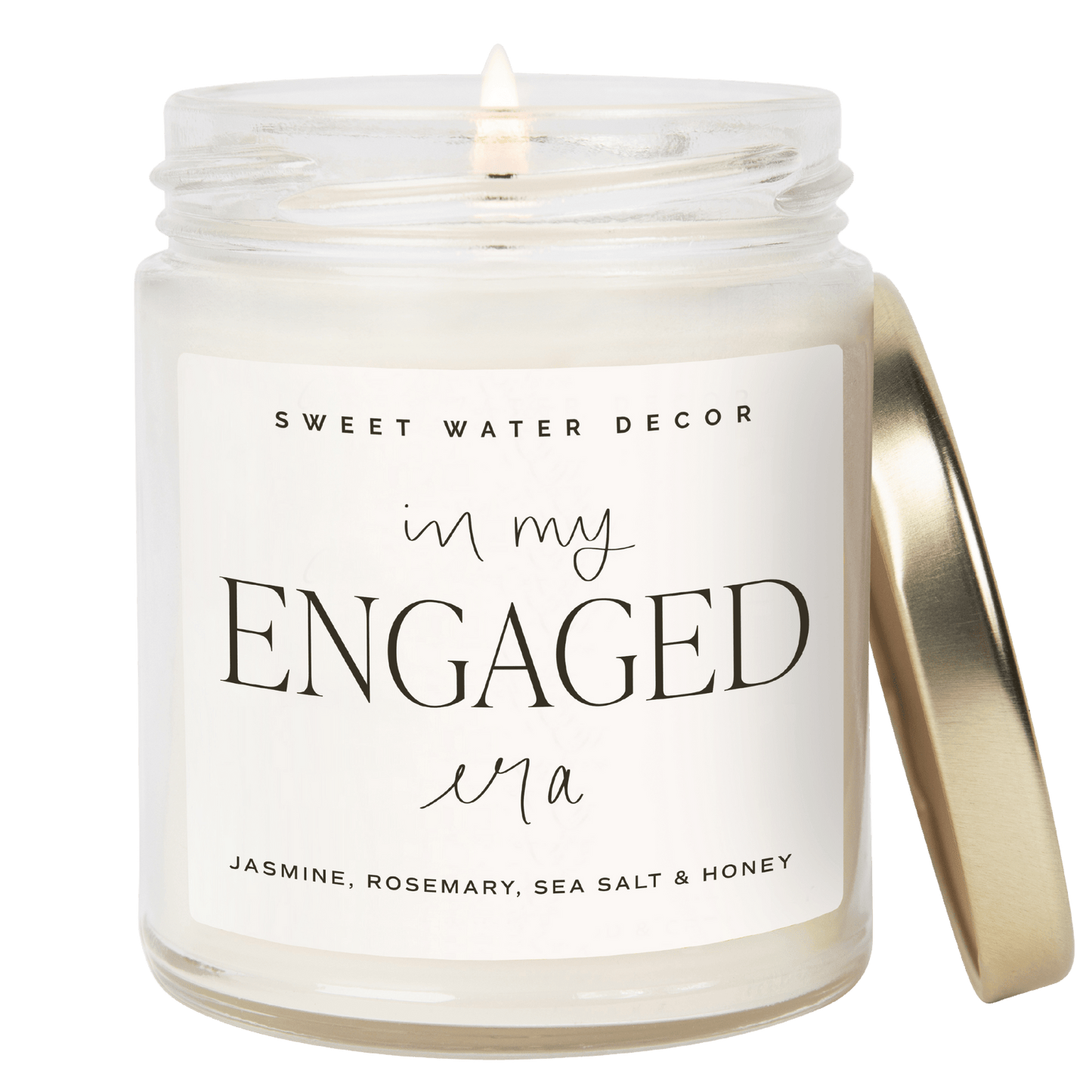 In My Engaged Era Soy Candle - Clear Jar - 9 oz (Wildflowers and Salt)