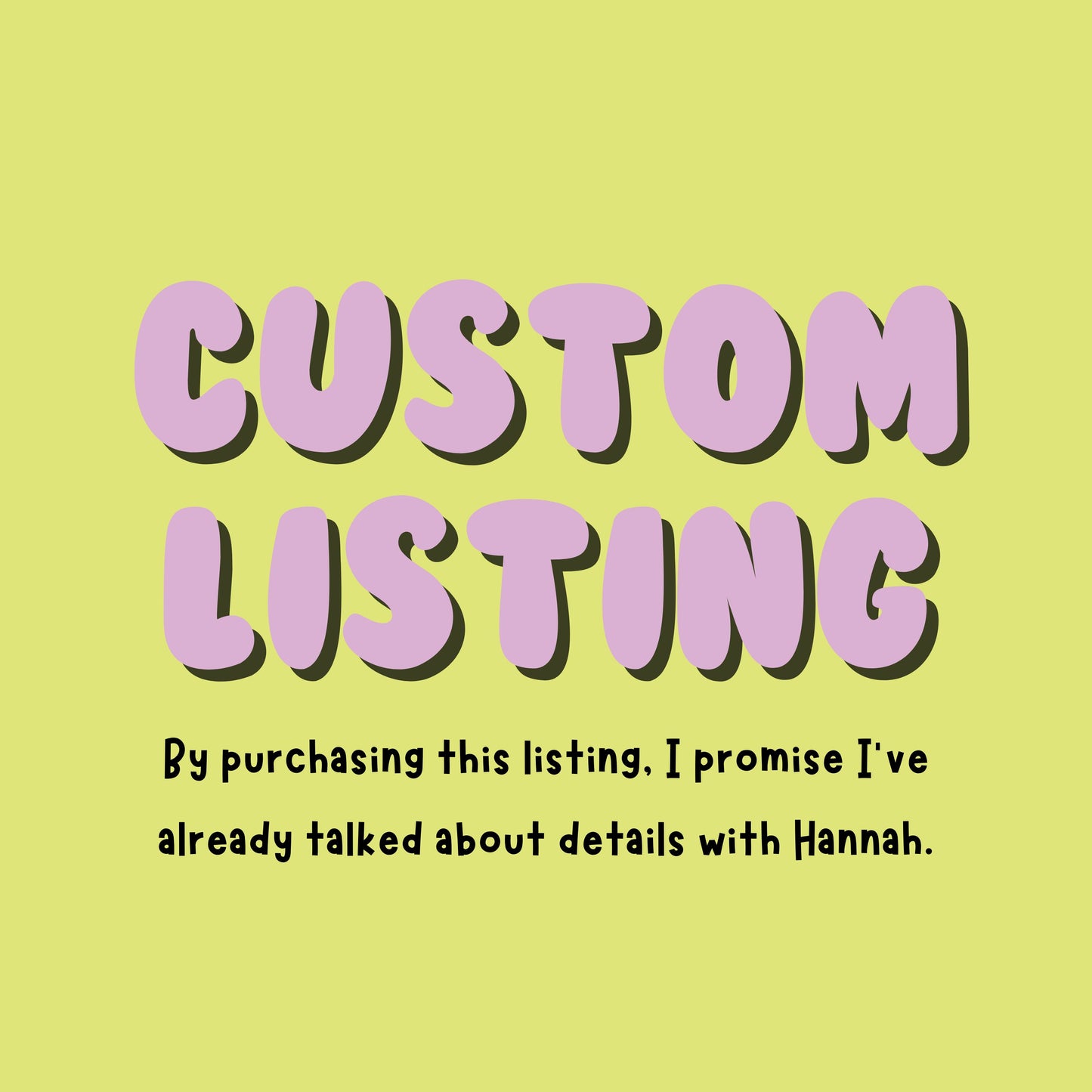 Custom Listing