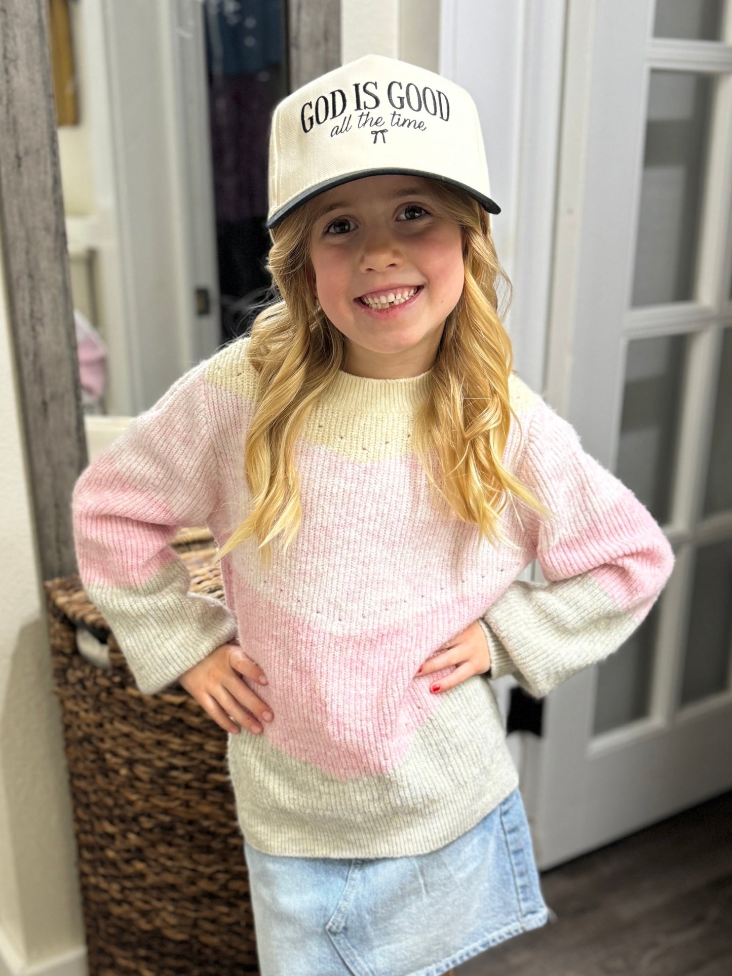 God Is Good All The Time Embroidered Trucker Hat