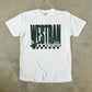 Custom Stretched Text School + Mascot Printed T-Shirt