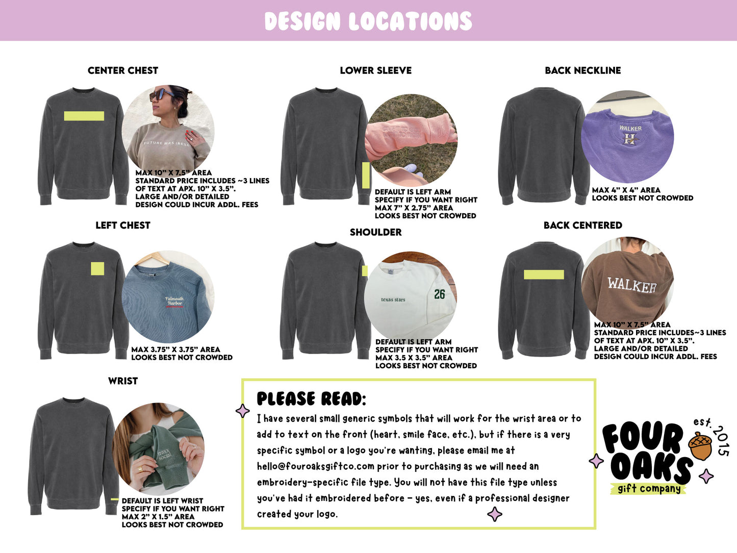 Comfort Colors Fully Custom Embroidered Sweatshirt