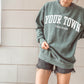 Custom Vintage Arched Text Adult Sweatshirt or Hoodie